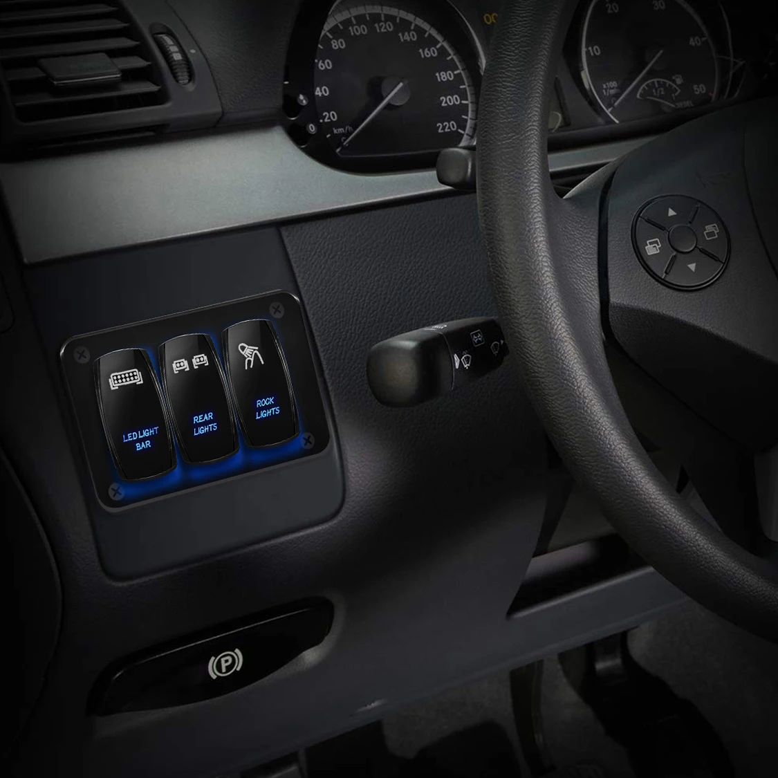 thumbnail image 2 of Nippon America 12V Blue LED Rocker Switches – 3 Pack, Mini On/Off For Automotive 2 of 4