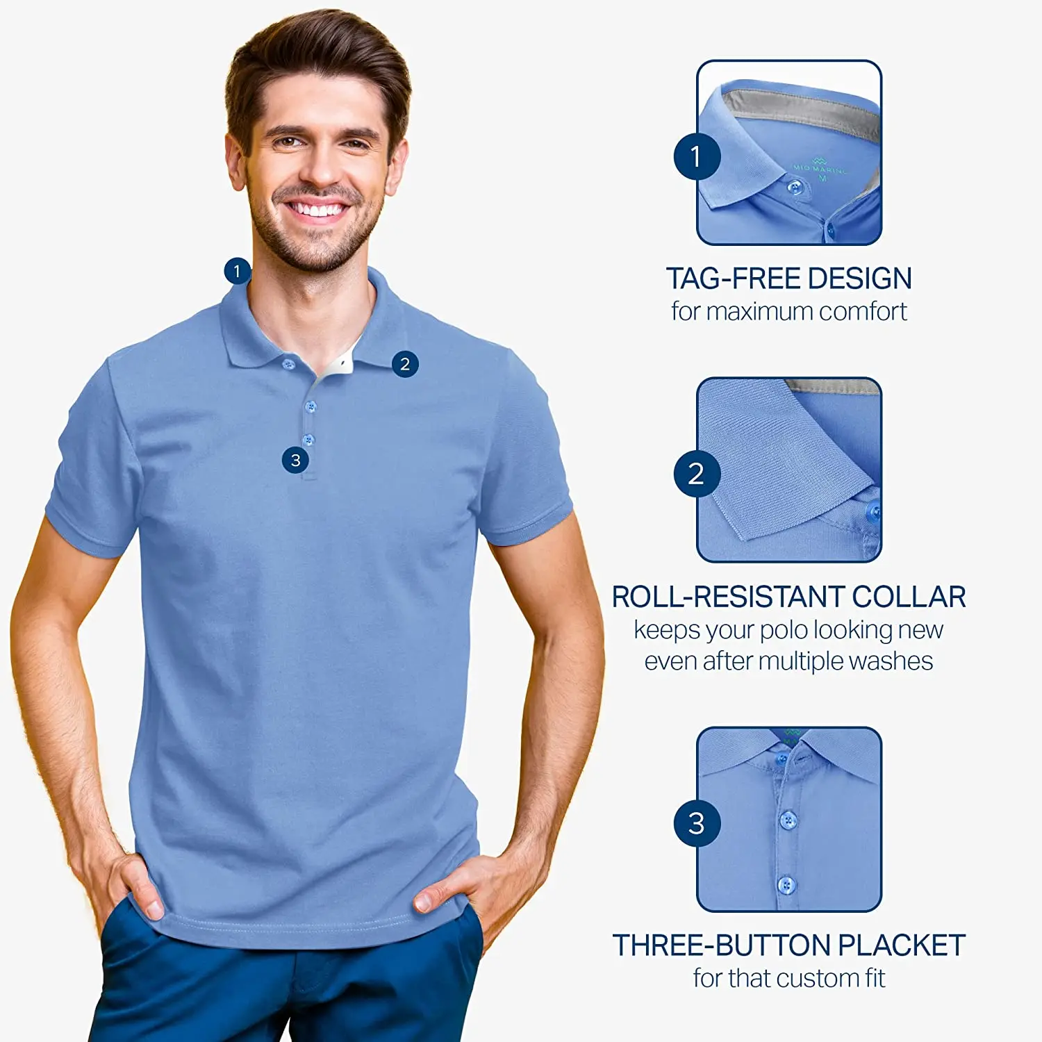 Custom Golf Shirt Dropshipping For Men Casual Cotton Moisture Wicking Quick Dry Short Sleeve