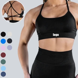 Wholesale Running Outfit Oga-High Support Cross Back Yoga Bras  Women Active Wear Yoga Bra