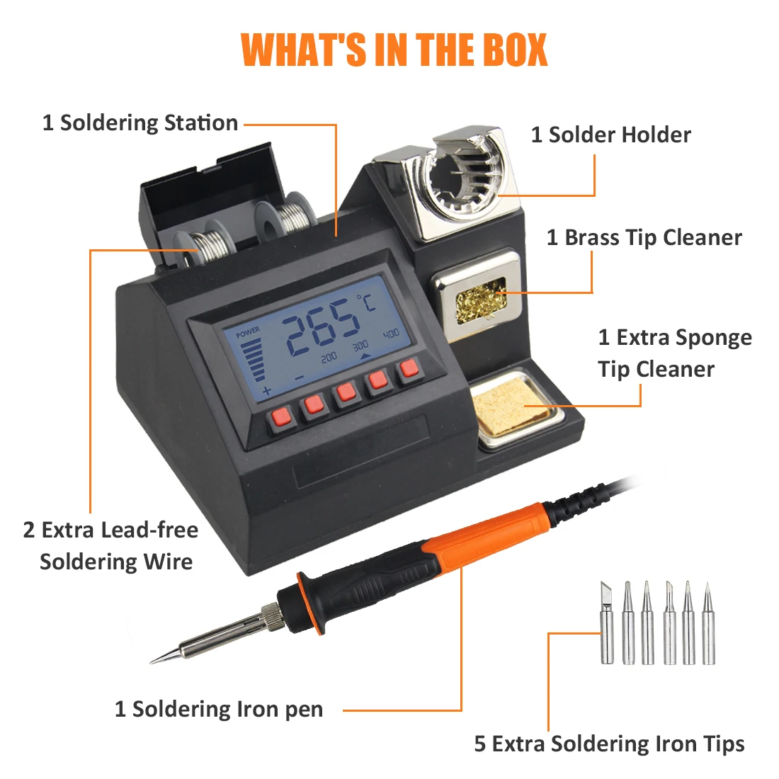 60W LCD Display Temperature Adjustable Desoldering Station Heat up Quick Digital Soldering Irons Stations