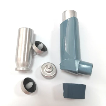20mm asthma spray inverted metered valve+22*58 matt surface aluminum can+plastic shell with actuator