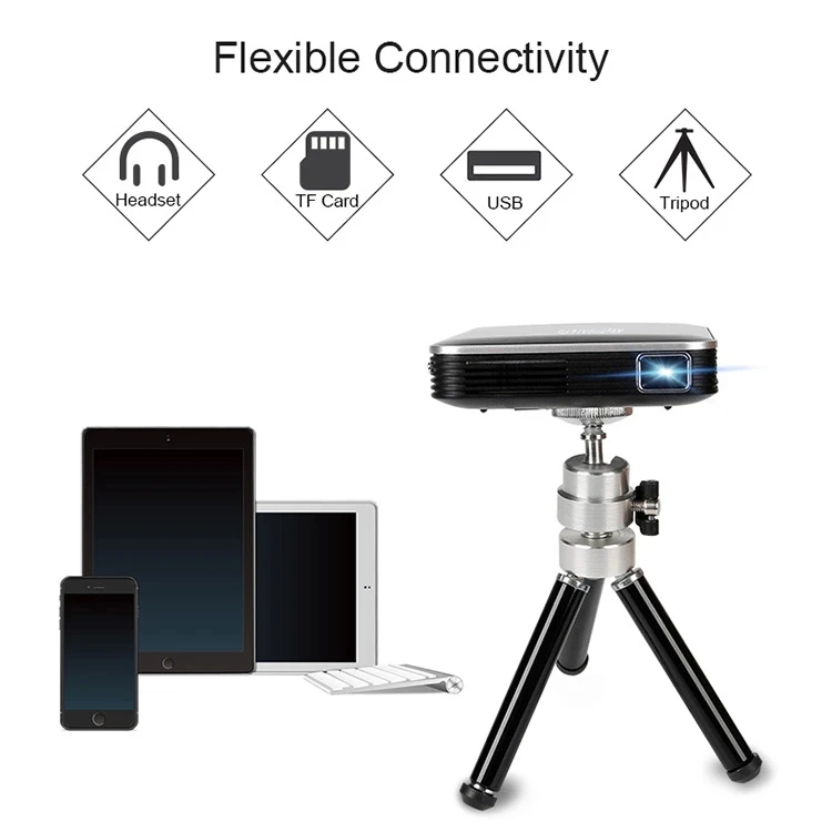 Popular Trending Multimedia Linux System P6 Mini Projector Full Hd Adjust Len Play Phone Mirroring Portable Projector P6