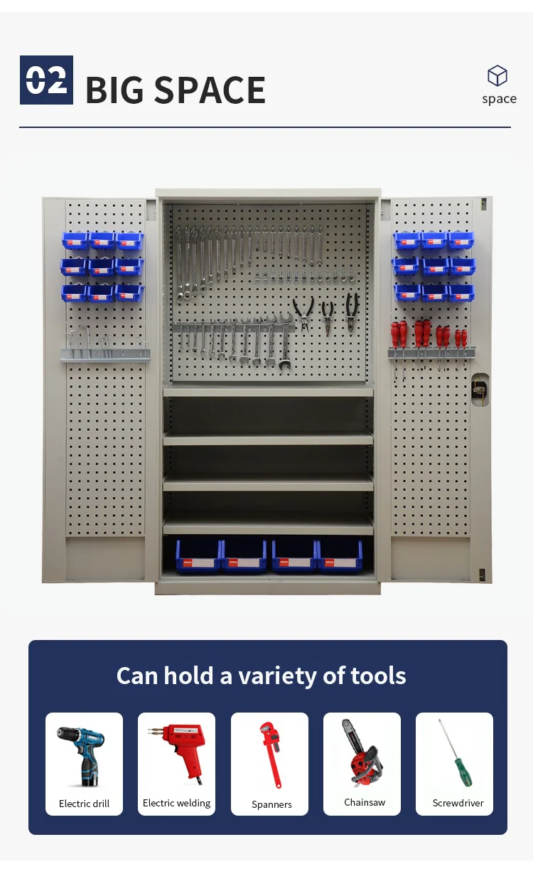 Hanger sheet tool cabinet with single shelf industrial storage supplier