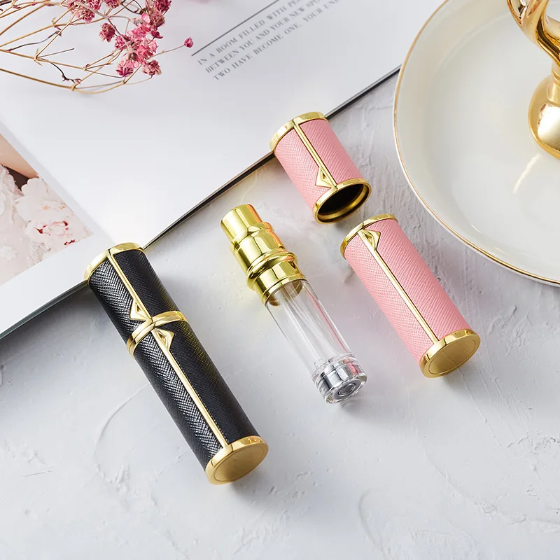 Leather 5ml Perfume Bottle Handmade Spray Bottle Travel Takeaway Glass