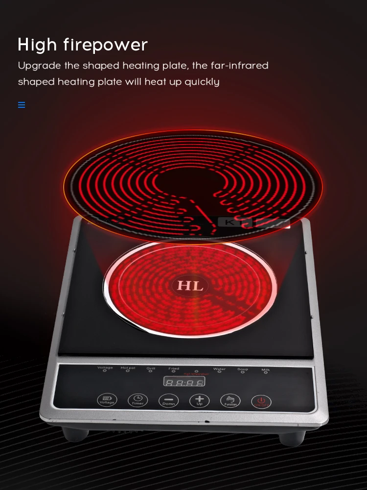 High Demand Products Button Control Plate Plastic Body Infrared Induction Cooker