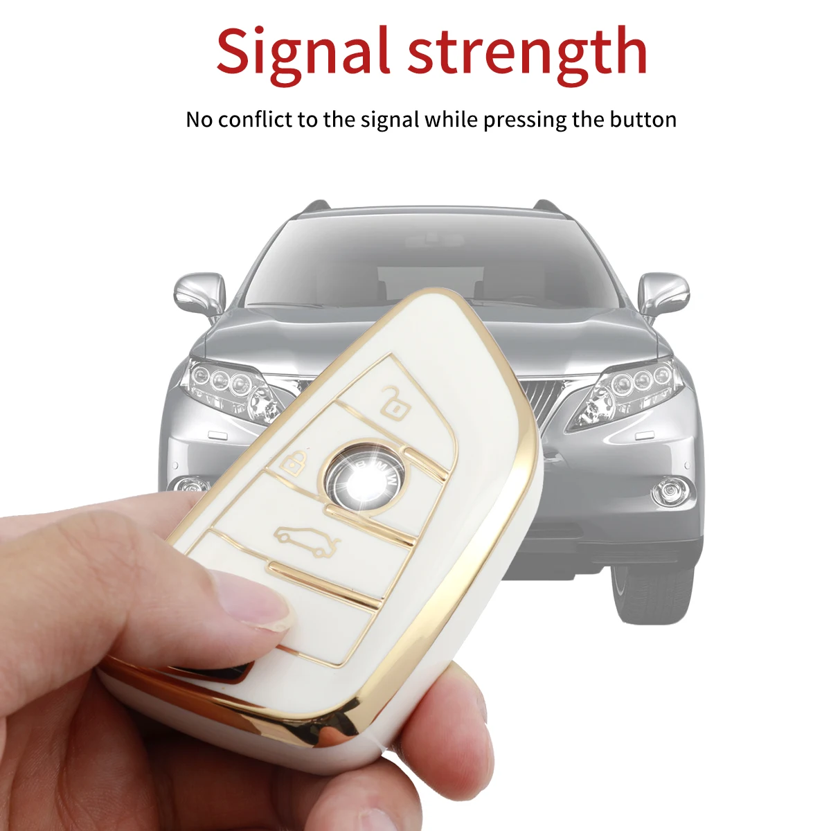 Factory direct Wholesale TPU Golden line  Solft Car Key Cover for BMW X1 X3 X5 X6 X7  5 6 7 Series