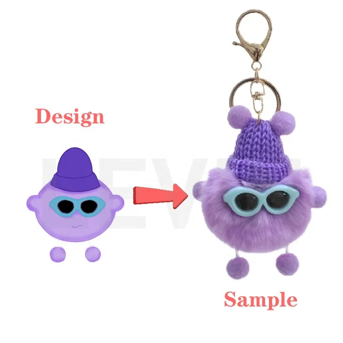 Wholesale Cheap Promotion Bulk Custom LOGO Mini Animal Toy Plush Keychain Kids Backpack Bag Soft Stuffed Plush Keychain