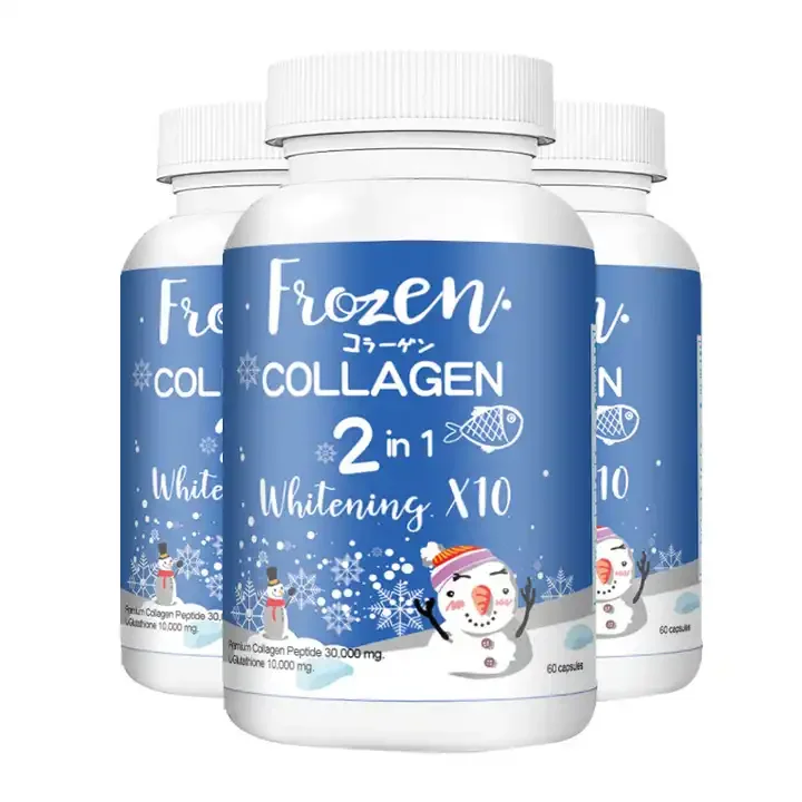OEM private label Frozen Collagen 2 in 1 Skin Whitening capsules