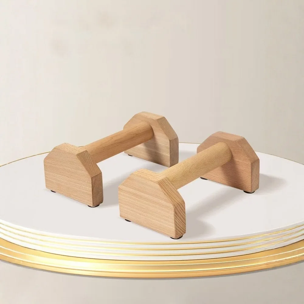 Pine Wood Push up Bars Parallettes for Planche Handstand Calisthenics Strength Training
