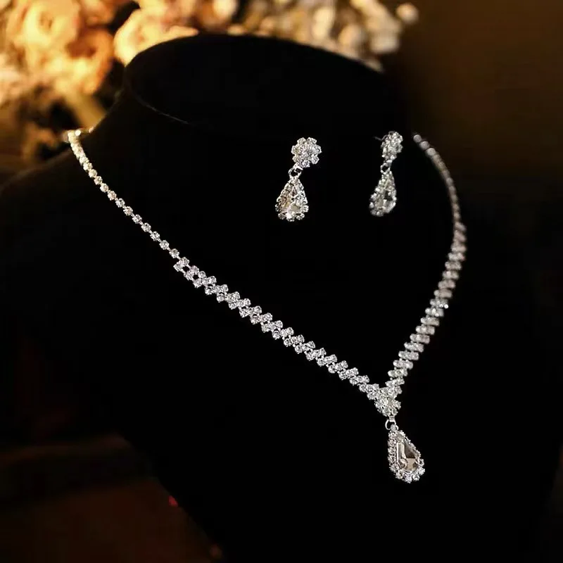 Delicate Diamond-encrusted Beads Zircon Neck Chain Accessories Necklace ...