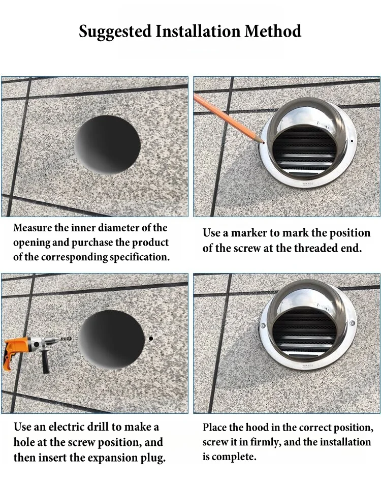 4 Inch Stainless Steel Air Outlet Vents
