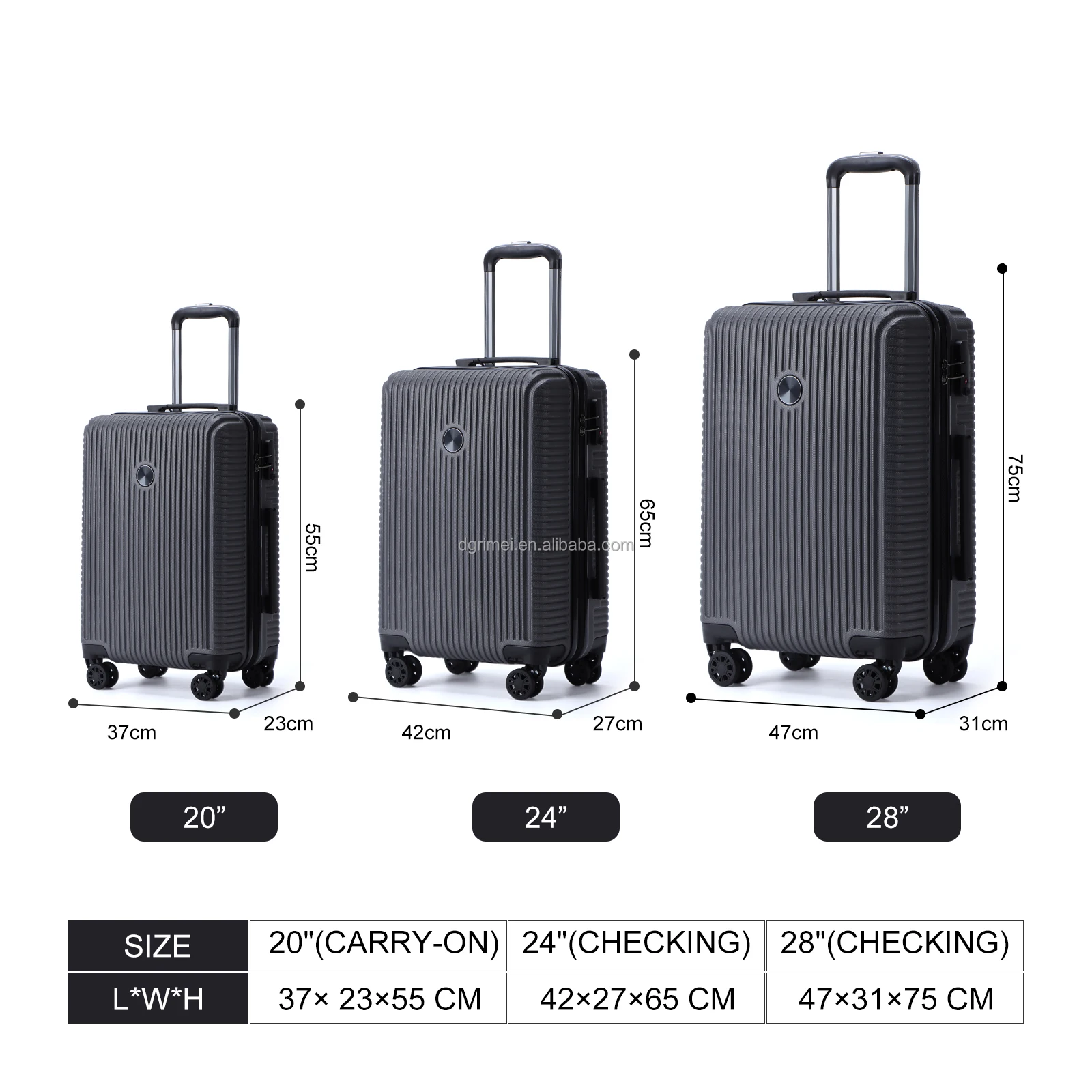 Factory Price Travel Style Luggage Bag Set Carry On Suitcase - Buy ...