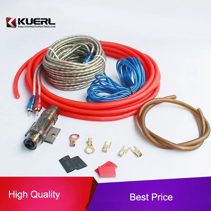 Car Amplifier Cable Set 8GA Installation Kit for Subwoofers