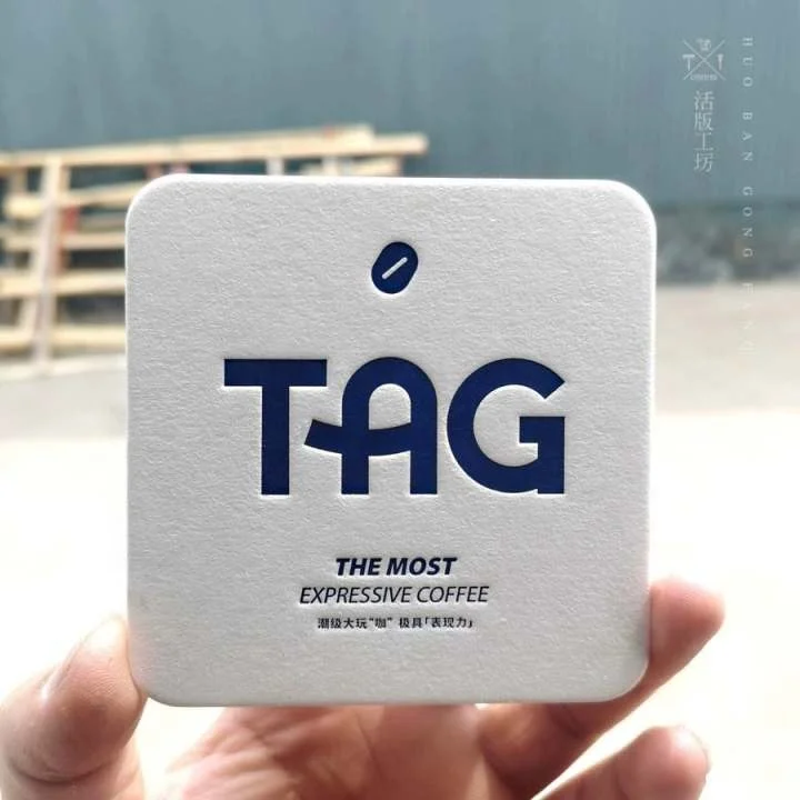 Custom Made Disposable Absorbent Paper Coasters Cheap Coffee and Beer Bar Coasters with Logo Design
