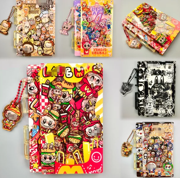 Acrylic Various LAAPUPU Shaking Fun Loose-leaf DIY Notebook Cartoon Anime Cute Notebook