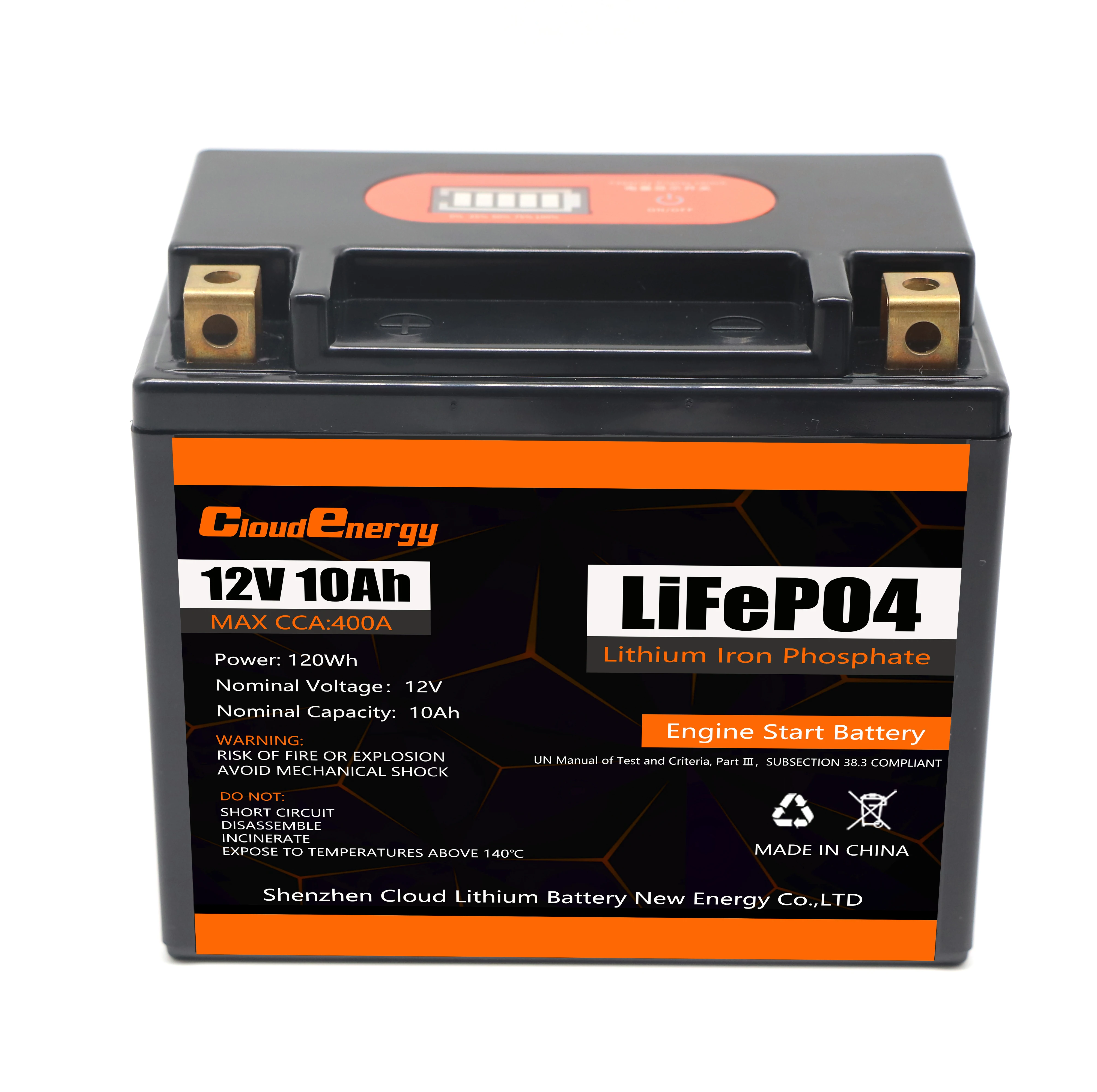 Литиевая батарея для двигателя мотоцикла 12 8 В 10 А/ч