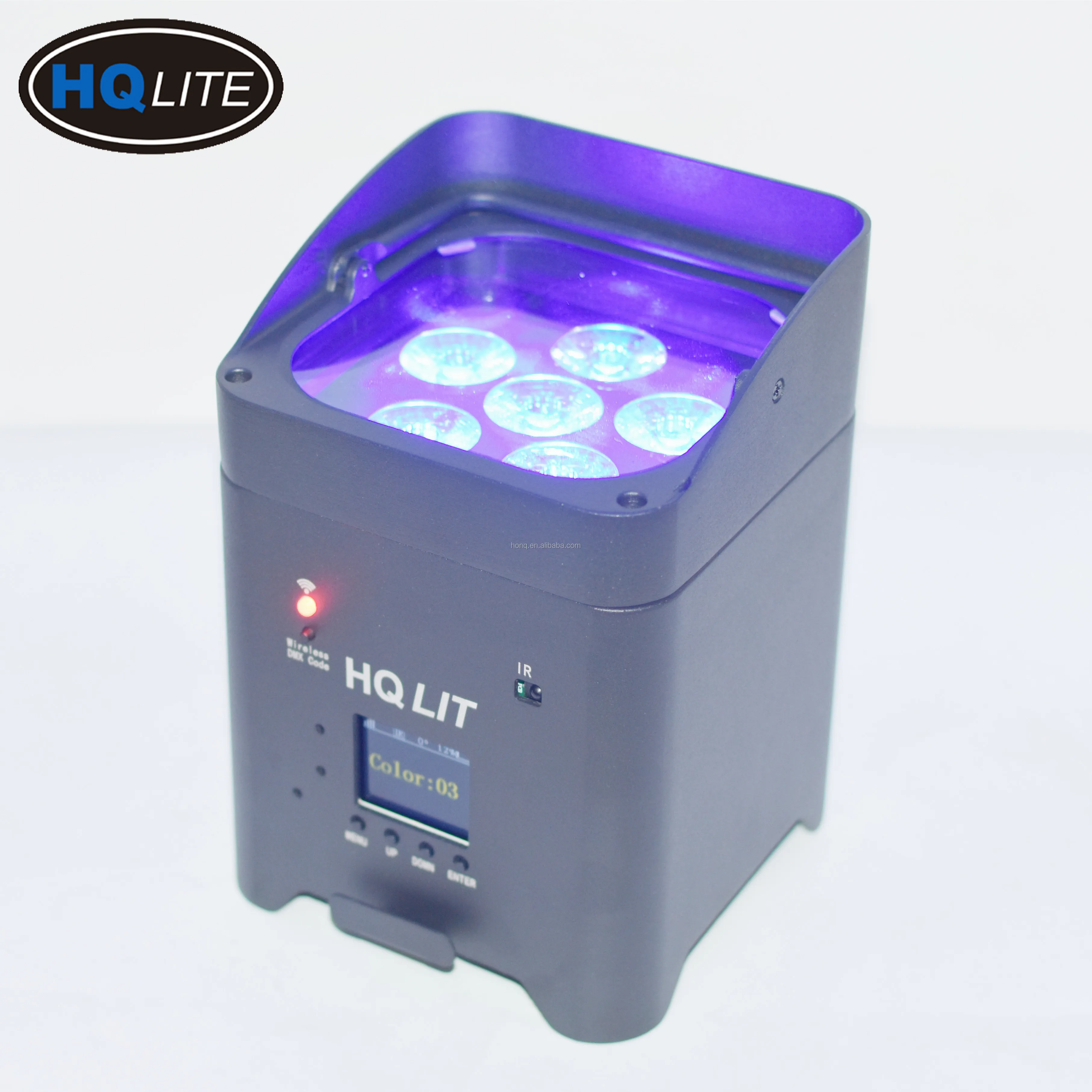 6pcs Battery Wireless Led Wedding Uplight With Flightcase 6x18w RGBWAUV 6in1 LED Par