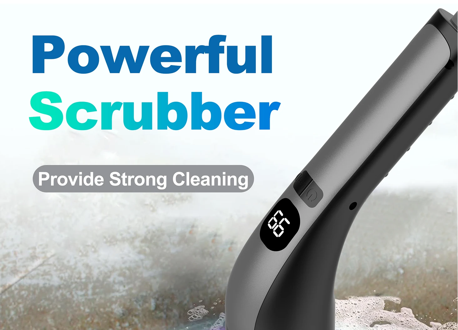 Home Kitchen Floor Cleaning Brush Long Handle Extendable Wireless Electric Rotating Model with Plastic Material