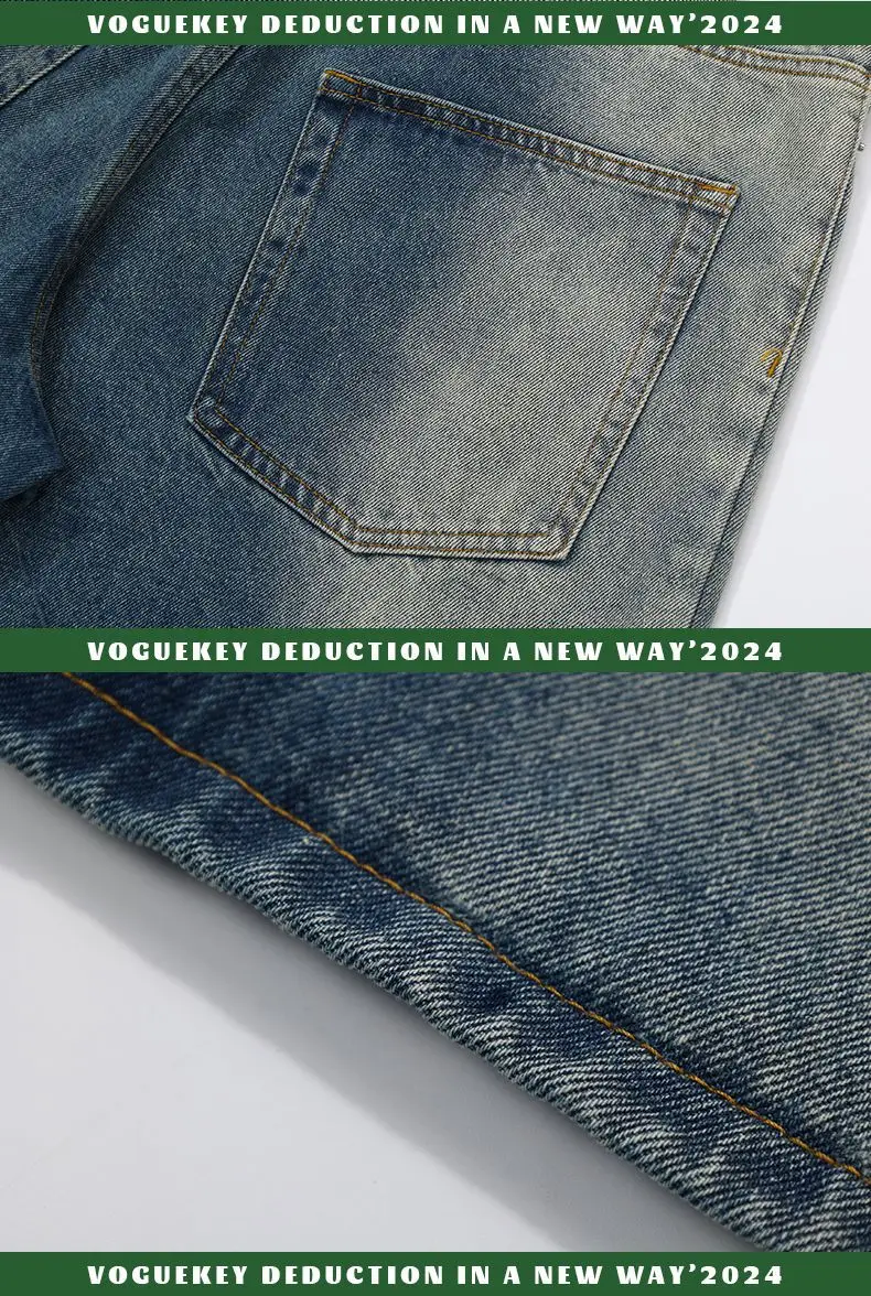 Clothing Manufacturers Whisker Washed Loose Custom Denim Shorts Men Men's Shorts