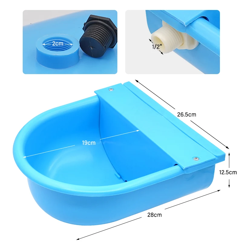 Automatic 4l Water Trough Plastic Watering Feeder For Cow Horse Goat