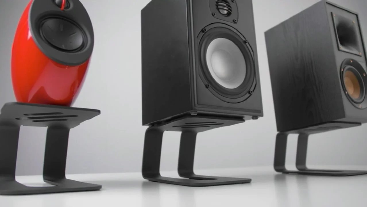 Metal Desktop Speaker Stand With Vibration Absorption Pad Buy Metal