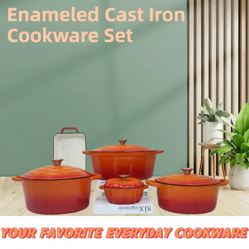 Wholesale Enameled Cast Iron Cookware Sets Cast Iron Dutch Oven Non