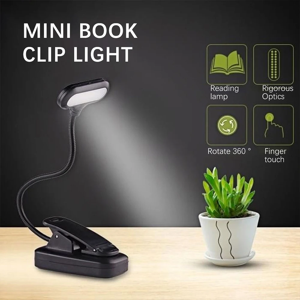 Jumon Book Light Clip On For Reading In Bed Rechargeable Led Reading