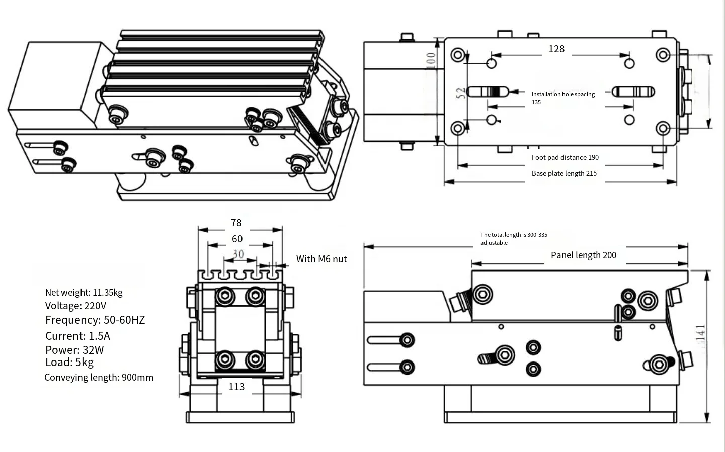 CYBFD-CBL180 Vibratory Drive Unit Linear Electromagnetic Vibratory Feeder