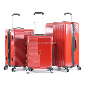 Luggage Factory Luxury 20/24/28 Inch ABS+PC Double Zipper Spinner Luggage Set Convenient Travel Suitcase with Quality Caster