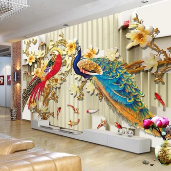 Customized Wallpaper Mural 3d 5d 8d 18d Embossed Wall Decoration For ...