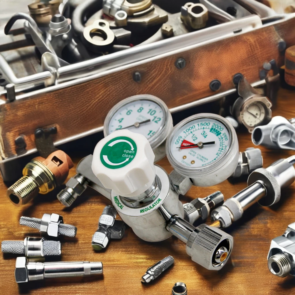 Meadese Double Manometer Regulator Hospital Medical Oxygen ME Model ...