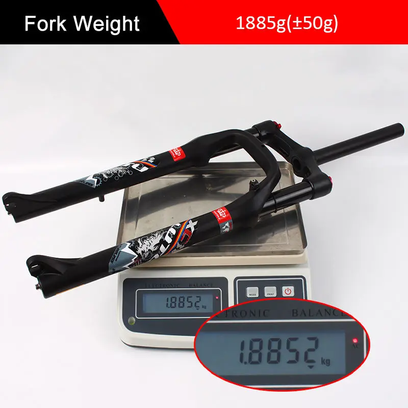 LUTU Suspension Fat Fork 26" 100mm Travel Aluminum Alloy Beach Bike  Air Gas Locking Bicycle Forks