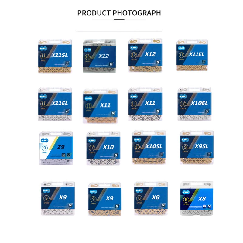 Велосипедная цепь KMC X8 8 9 10 11 скоростей X8 X9 X10 X11 с цепью для горного и дорожного велосипеда