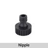 Capezzolo di plastica filettato femminile nero