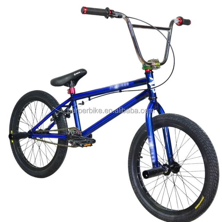 ユニークな光沢のある半透明カラーBMX 20インチフリースタイル自転車