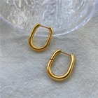 Drop Shipping Jewelry PVD 18K Gold Plated Dainty Huggie Earring Stainless Steel Jewelry Wholesale Tarnish Free Gold Jewelry