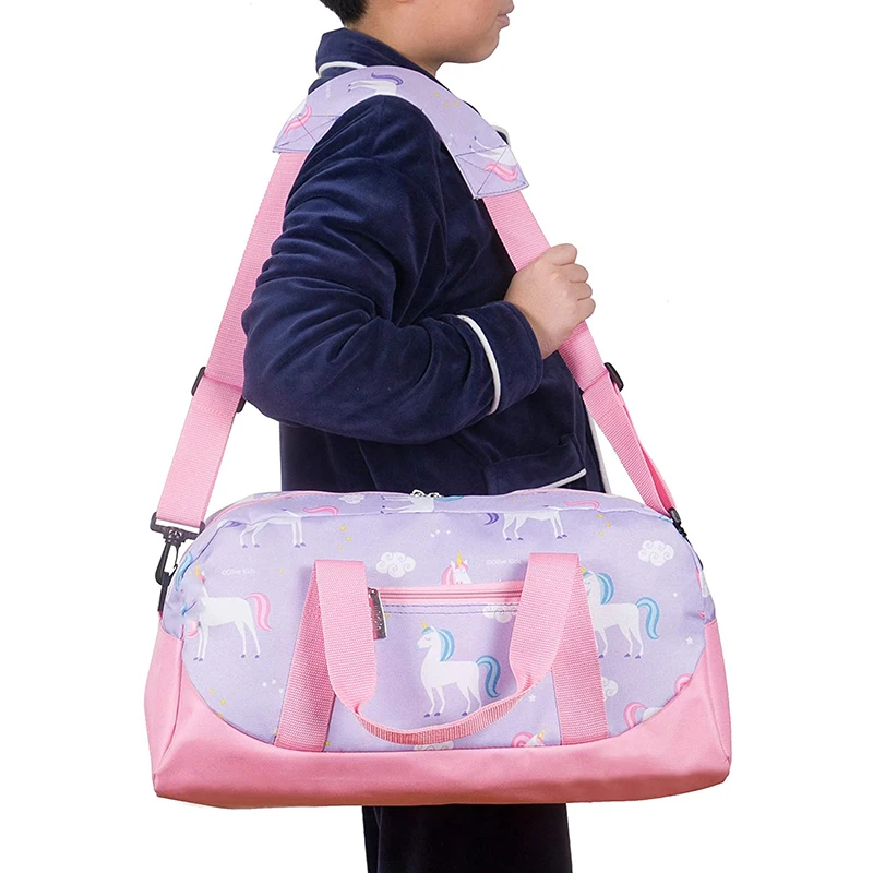 Wildkin Pink Unicorn Overnighter Duffel Bag Personalized 