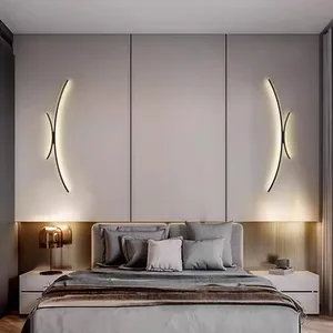 Minimalist Art Wall Light Living Room Bedside Bedroom Light Modern Home Living Room Decoration Aluminum LED Wall Lamp