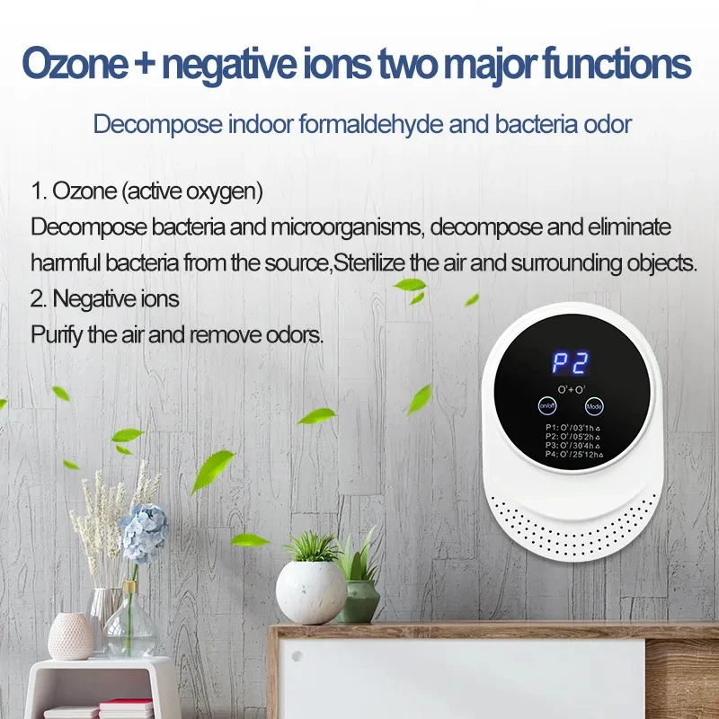 Air Ozone Generator With Touch Screen Pet House Smart Air Purifier Deodorization Deodorant for Cat Litter Box Room Cat Products