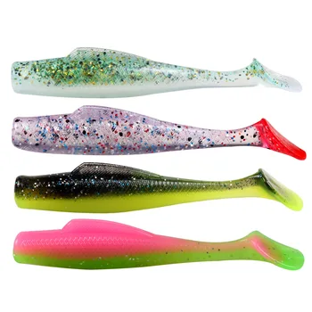 Soft Fish T-Tailed Bionic Lure 6.5cm 2.3g Plastic Bait 6pcs TPR Material Carp Artificial Soft Bait for Sea Bass Salmon Target – Soft Lure – view 3