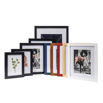 China factory Natural Wooden Picture Frame With Double Pane Glass Minimal Eco Wood Photo Frame wholesale