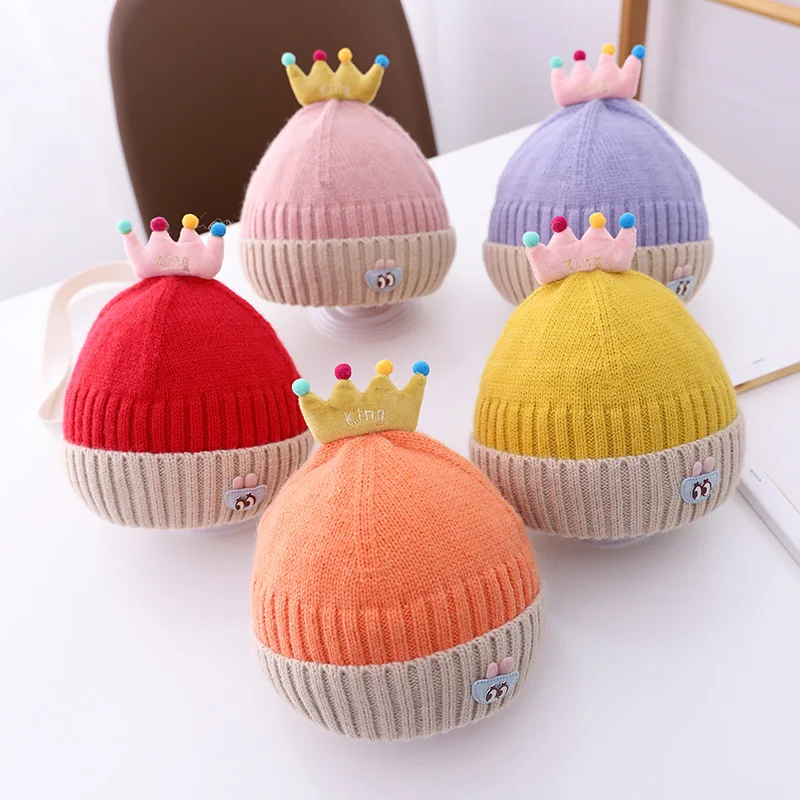 Kenshelley Cartoon Crown Hats For Baby 