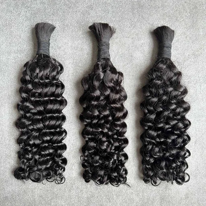 Wholesale Straight No Weft Raw Human Hair Bulk Extension Afro Kinky Vietnamese Bulk Human Hair Bulk Blonde Raw Hair for Braiding