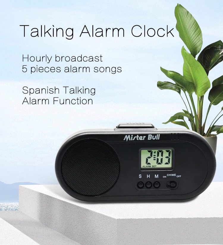 Alarm Wake Up Digital Alarm Clock Lcd Voice Talking Table Clock Speaks