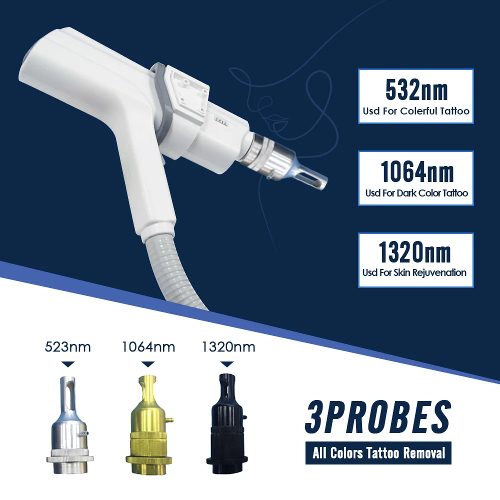 PZLASER Effective Portable Pico Laser 532nm 1064nm 1320nm Picosecond Q Switch Nd Yag Laser Machine Remove Tattoo