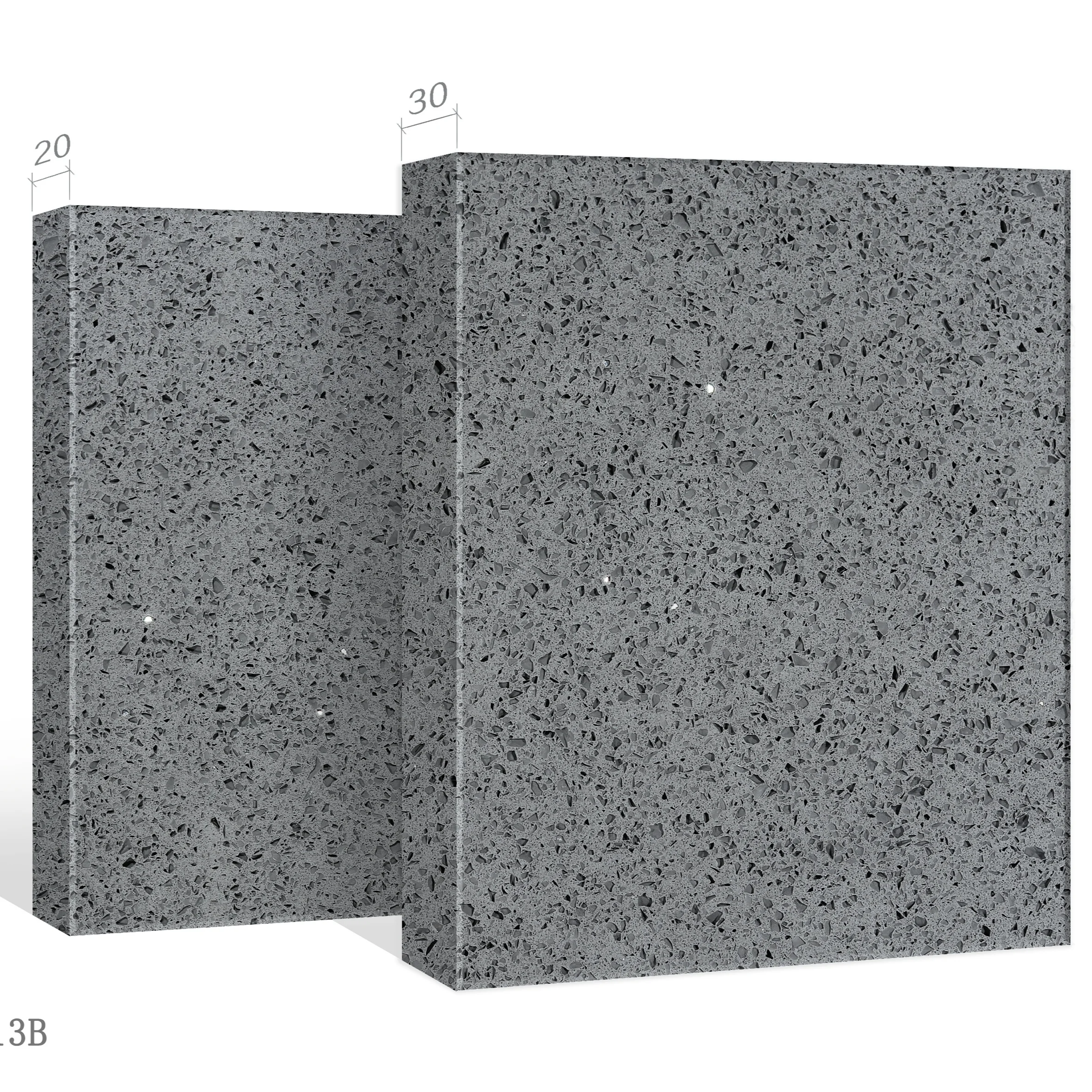 Crystal Grey Quartz Light Grey Quartz Stone Light Grey Small Grain Quartz  Slabs