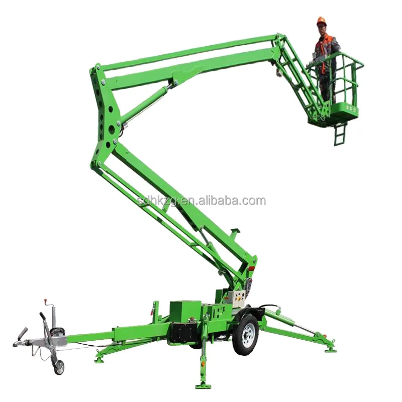 Factory Direct Supply Boom Lift Work Vehicle Electric Traction Meters Trailer with Folding Arm Lifting for Aerial Work