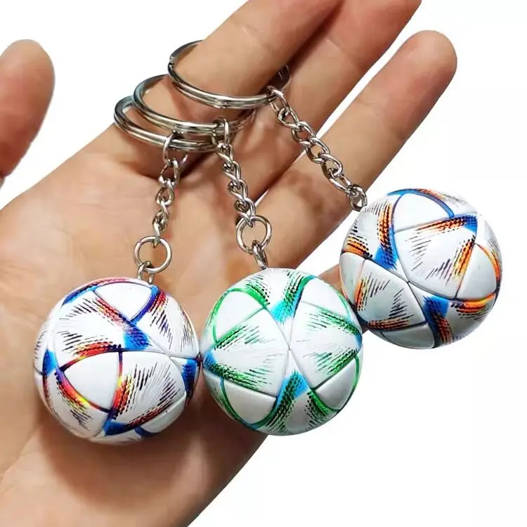 2022 Qatar Cheap Hot Sale Soccer Key Ring Metal Car Keyholder Football