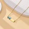 Blue car necklace