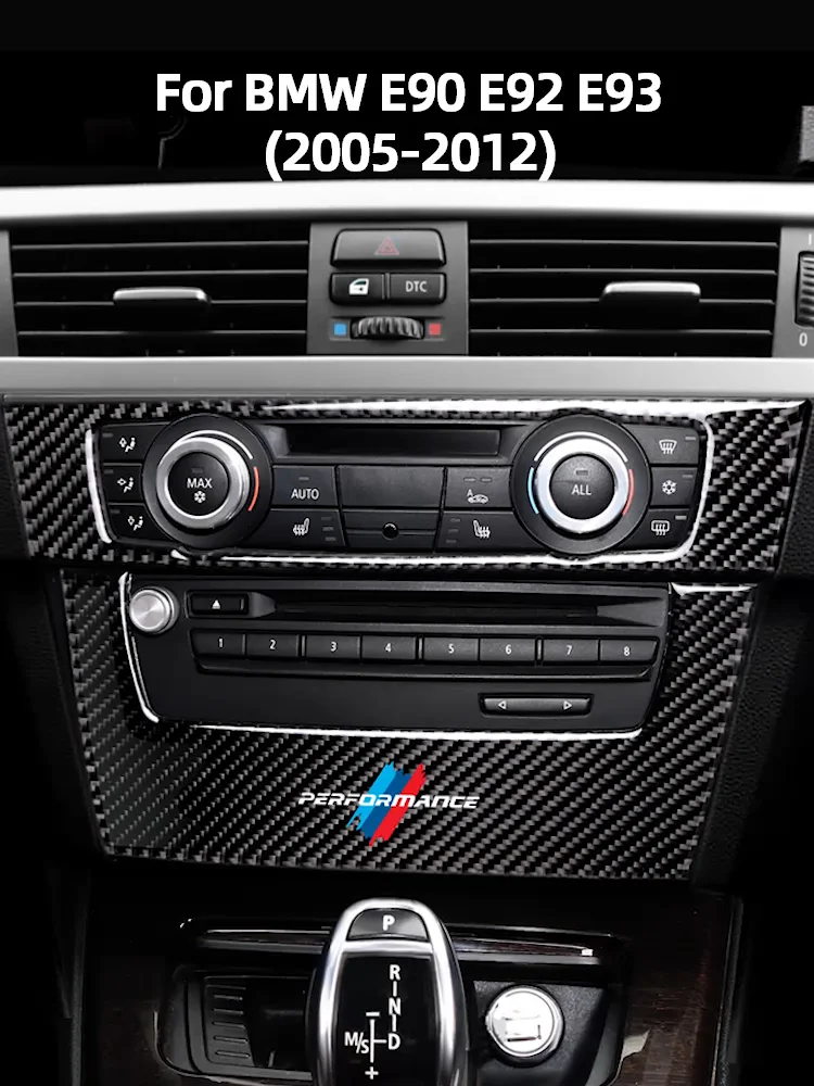 Gloss 5D Carbon Fiber Interior Trim Decal Sticker For BMW 3 Series  2005-2012 E90